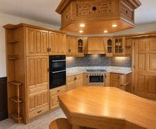 Solid Oak and Mahogany Kitchen, Doors, Units etc