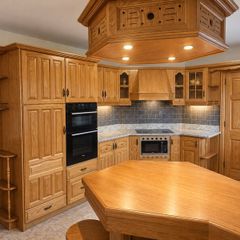 Solid Oak and Mahogany Kitchen, Doors, Units etc