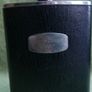 Vintage Black Leather Hip Flask Image 8