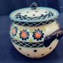 Polish pottery lidded sugar bowl Image 3