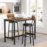 _Bar Chairs, Set of 2, High Stools, Upholstered Seating Image 4