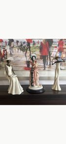 Set of 3 decorative lady figurines Leonardo Collection & modern resin
