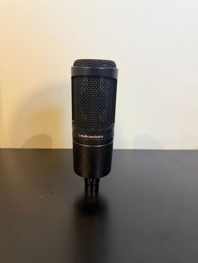 Audio-Technica AT2020  condenser microphone with K&M pop filter
