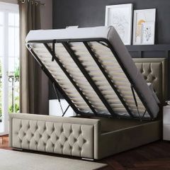 New Ottoman Gaslift Beds Double Bed 4ft Bed Single Bed Bed with Mattress King Bed