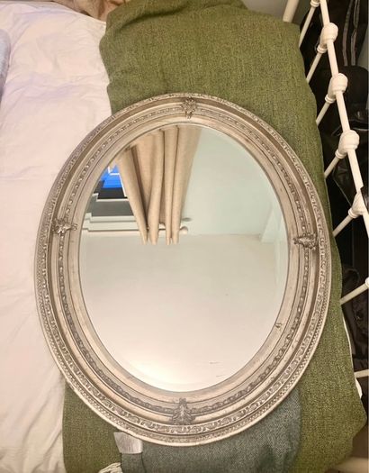 Silver decorative mirror pair