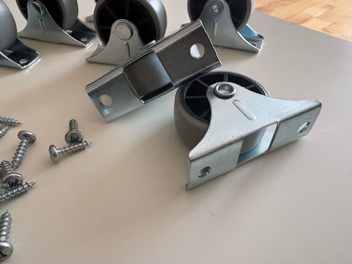x8 Universal Divan Bed Cabinet Drawers Castor Wheels, non-swivel castors suitable for various furniture items like beds and drawers