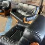 Dark green 3 seater sofa plus 2 matching chairs Image 3