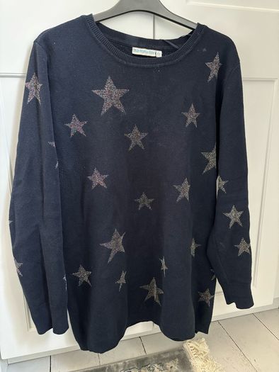 Jojo Maman Bebe navy star maternity jumper
