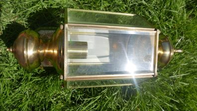 Brass and Glass Light Fixture, Incandescent, Vintage Wall Fixture, Wall Torch, Wall Lantern, Curved Panel Glass, Outdoor/Patio Lighting,