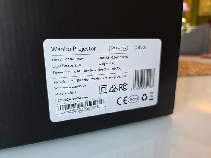 Wanbo X7 Pro Max Smart Projector 1500 ANSI, Official Google TV, 1080p HDR10 (Brand New / Sealed)