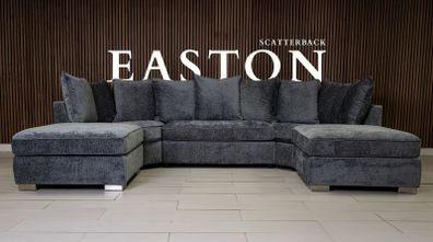 Easton Scatterback U Shape Fabric Sofa