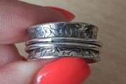 Handmade silver ring size P