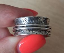 Handmade silver ring size P