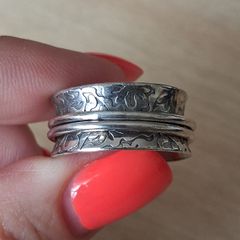 Handmade silver ring size P
