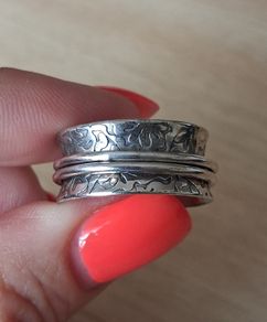 Handmade silver ring size P