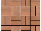 22 pcs Decking Tiles 30x30 cm 2 sqm WPC Teak Colour