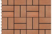 22 pcs Decking Tiles 30x30 cm 2 sqm WPC Teak Colour