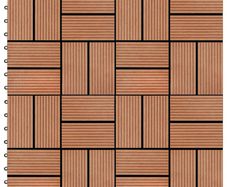 22 pcs Decking Tiles 30x30 cm 2 sqm WPC Teak Colour