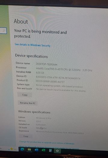 HP Prodesk 600 desktop PC i5, 500 GB Window 10 Pro