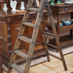 French Antique Folding Library / Artists Step Ladder
