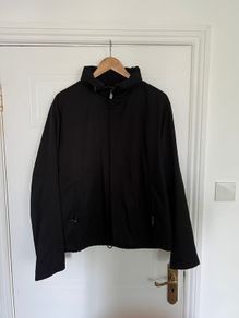 Armani Collezioni Mens Black Water Repellent Zip Jacket size 50 / L