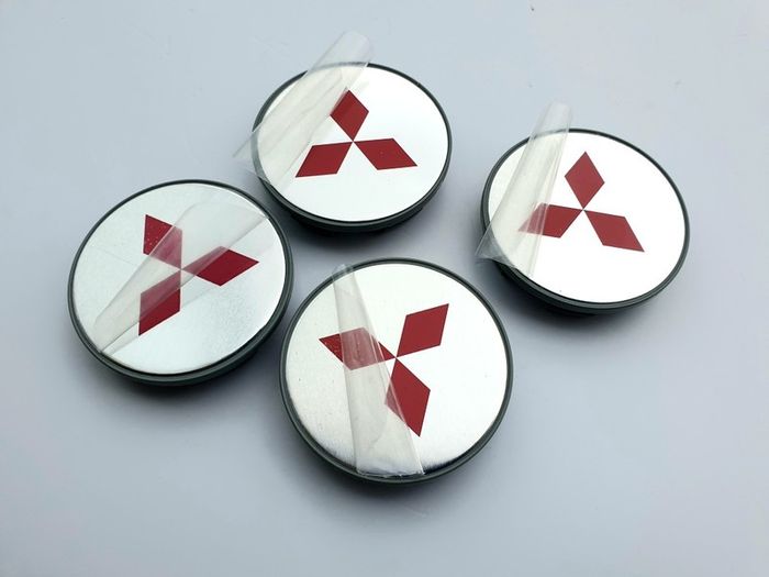 4 x wheel caps MITSUBISHI 69mm 70mm approx Alloy cap hub