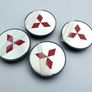 4 x wheel caps MITSUBISHI 69mm 70mm approx Alloy cap hub Image 5