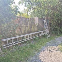 roof ladder and big step ladder