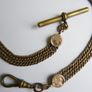 Victorian  Gold Filled Pocket Watch Chain length 13" Image 7
