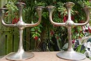 Karl Johan Ottesen, a pair of Silver 830 Candelabras, Norway (SILVER 830)