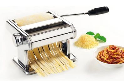 3-in-1 Pasta Machine Maker Stainless Steel Table Top Clamp, Silver (FREE POSTAGE)