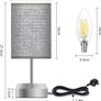 NEW SALE | Touch Control Table Lamp, 3-Way Dimmable Bedside Lamps Nightstand Lamps with Flaxen Fabric Shade for Bedroom Living Room,LED Bulb Included Image 2