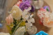 Large Tub of Table Decorations Vases and Flowers
