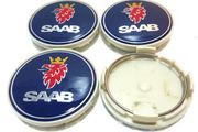 4pcs 63mm Blue Carbon Black Car Alloy Wheel Center Caps Rims Hub Caps For SAAB 9 3 9 5 9-3 9-5 SAAB Emblem Badge Accessories