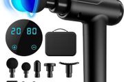 Portable Massage Gun with 10 Heads 20 Speeds LCD Touch Screen Muscle Massager