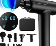 Portable Massage Gun with 10 Heads 20 Speeds LCD Touch Screen Muscle Massager