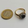 Vintage 18ct Yellow Gold Garnet & Diamond Cluster Ring Image 4