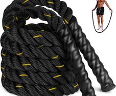 Jump Rope, Weighted Jump Rope for Fitness, Heavy Exercise Jumping Ropes, Adult Skipping Rope for Men Women Improve Strength, Building Muscle, Home Workout Equipment