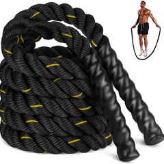 Jump Rope, Weighted Jump Rope for Fitness, Heavy Exercise Jumping Ropes, Adult Skipping Rope for Men Women Improve Strength, Building Muscle, Home Workout Equipment