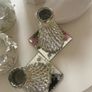 ShabbyChic Set of 2 Crackled Glass Candle Holders and Also Laura Ashley Mirror Bases for sale too 2e each Image 4
