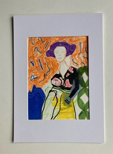 Original art Figurative artwork contemporary Irish Art abstract painting