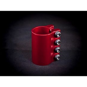 Damaged 4 Bolt Clamp Anodised Red