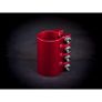 Damaged 4 Bolt Clamp Anodised Red Image 2