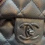 Rare all black C single flap bag. Image 5