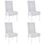 Dining Chairs 4 pcs Grey Kubu Rattan and Mango Wood Image 2