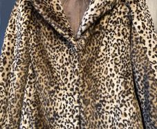 Ladies leopard fur jacket