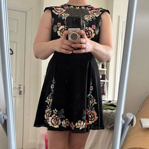 Needle & Thread Black Embellished Minid Dress UK10