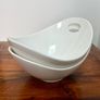 White ceramic serving bowls Image 2