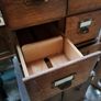 Vintage Set Oak Wooden Filing Drawers Image 4