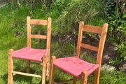 Antique Irish Ash Sugan Chairs